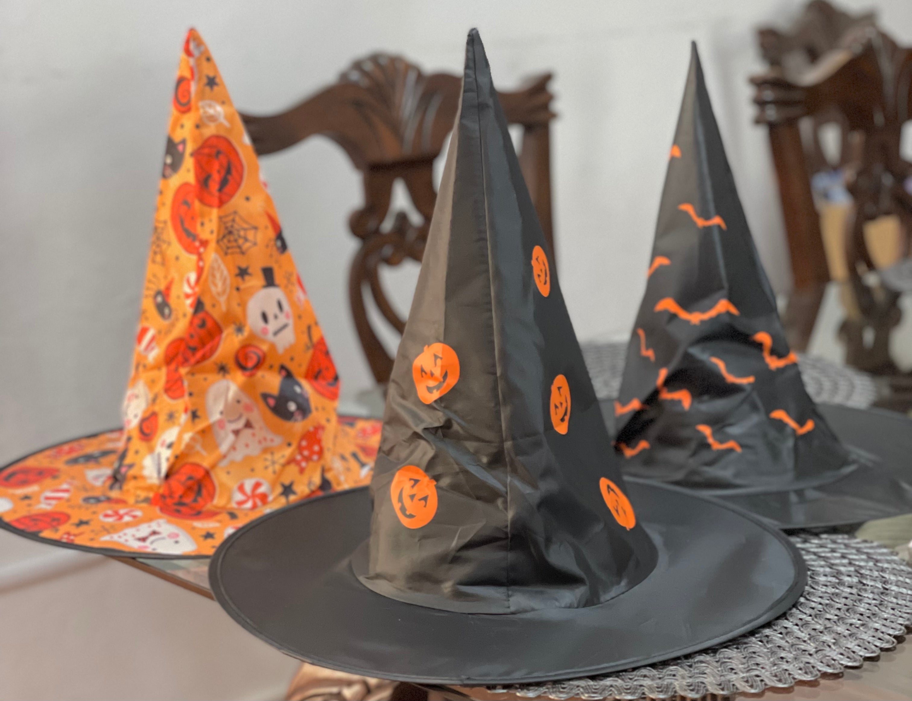 Sombreros de Brujas en plástico