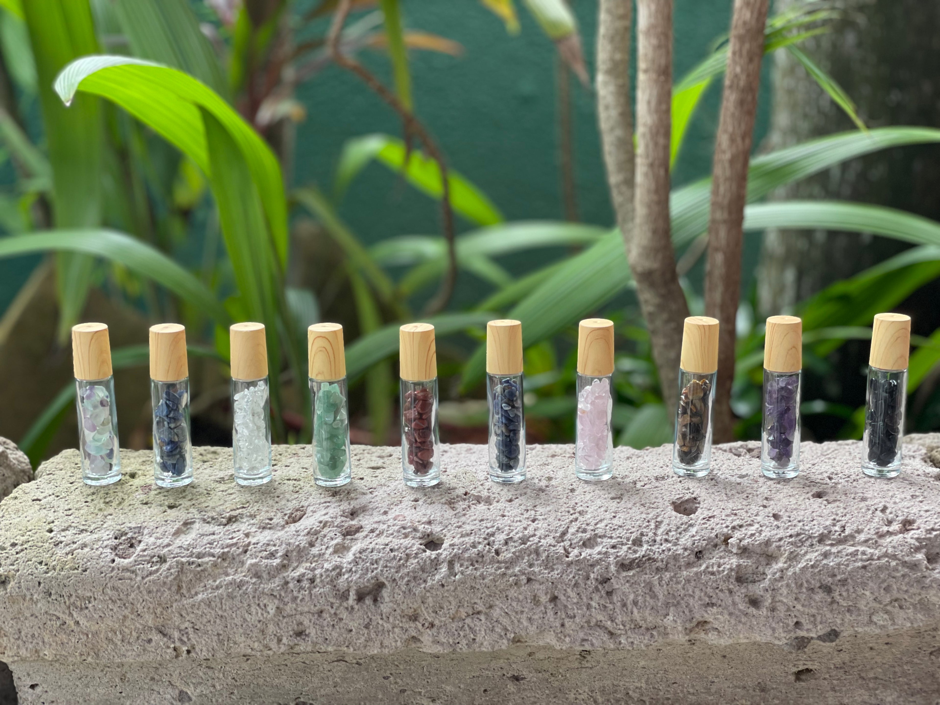 Botellas para Aceite con Cuarzos/Oil Quartz Bottles