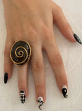 Anillo Espiral de Ojo de Tigre