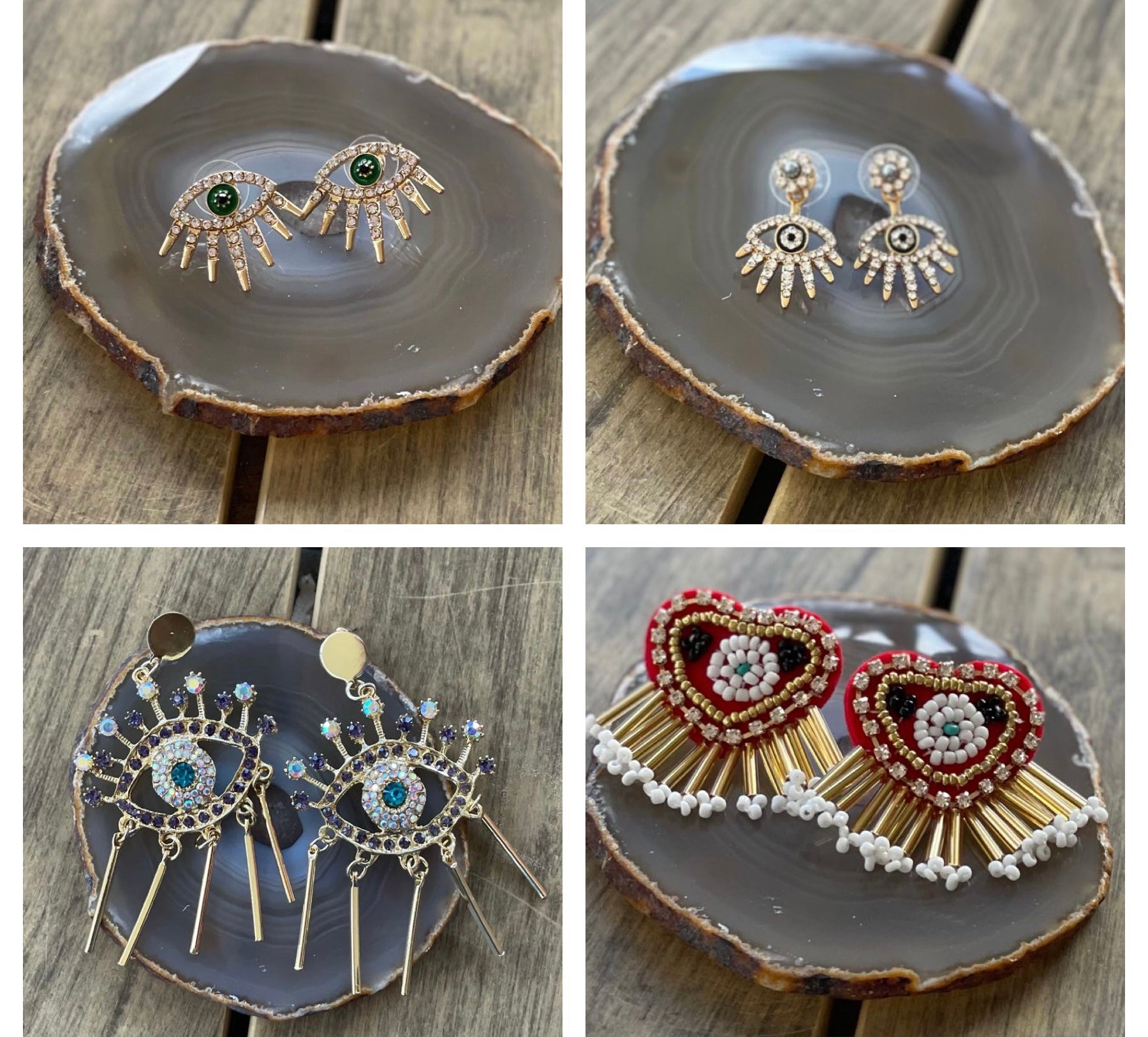 Pantallas en forma de ojos/Eyes Earrings