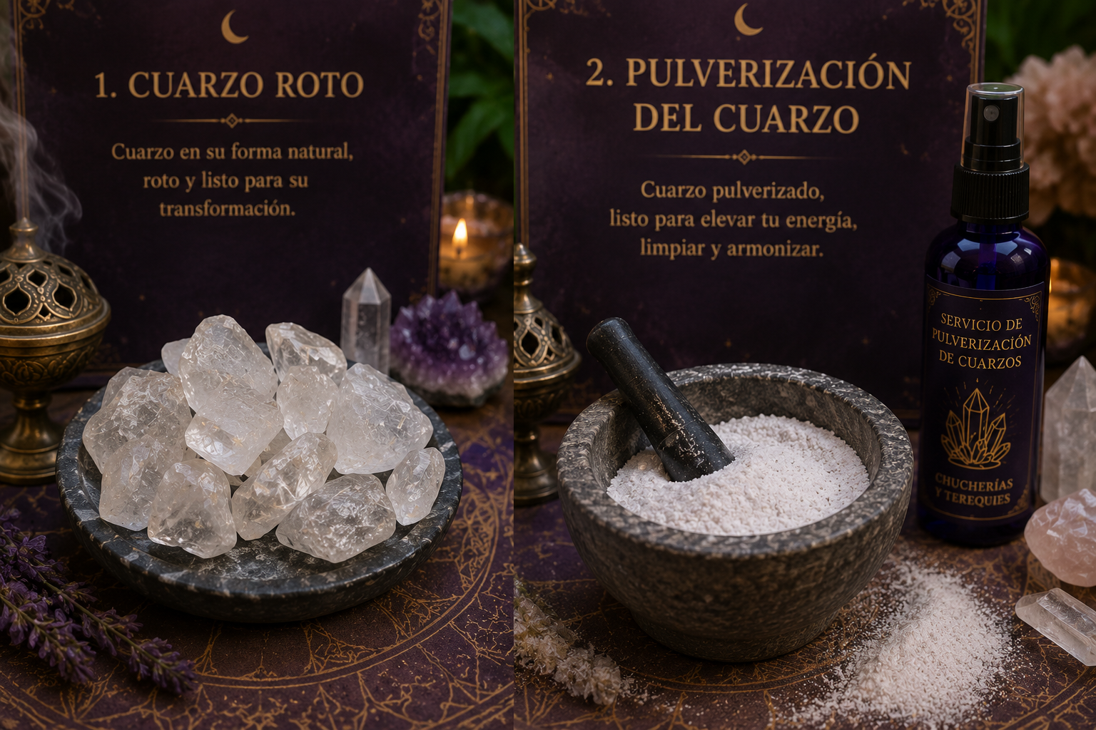 Servicio de pulverización de cuarzos