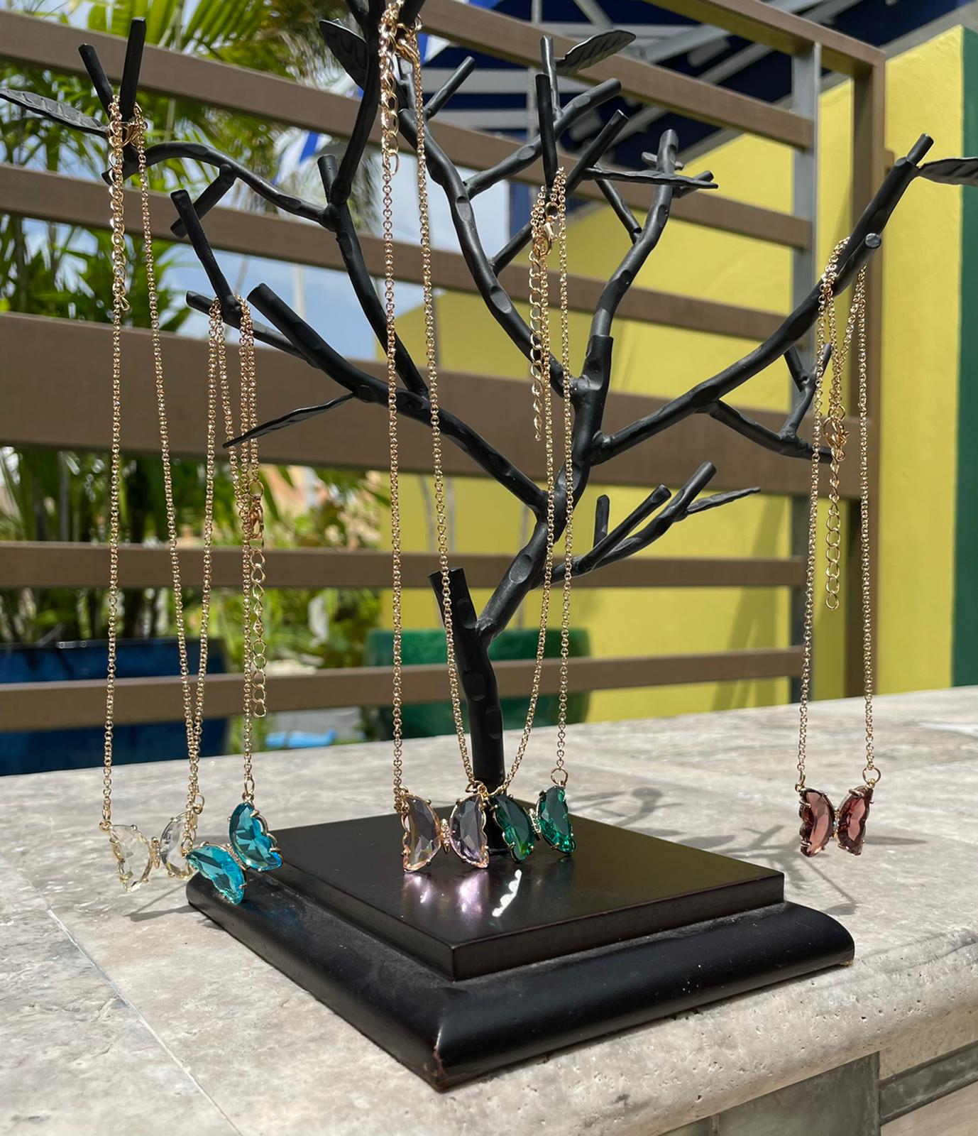 Collar de Mariposas en Cristal