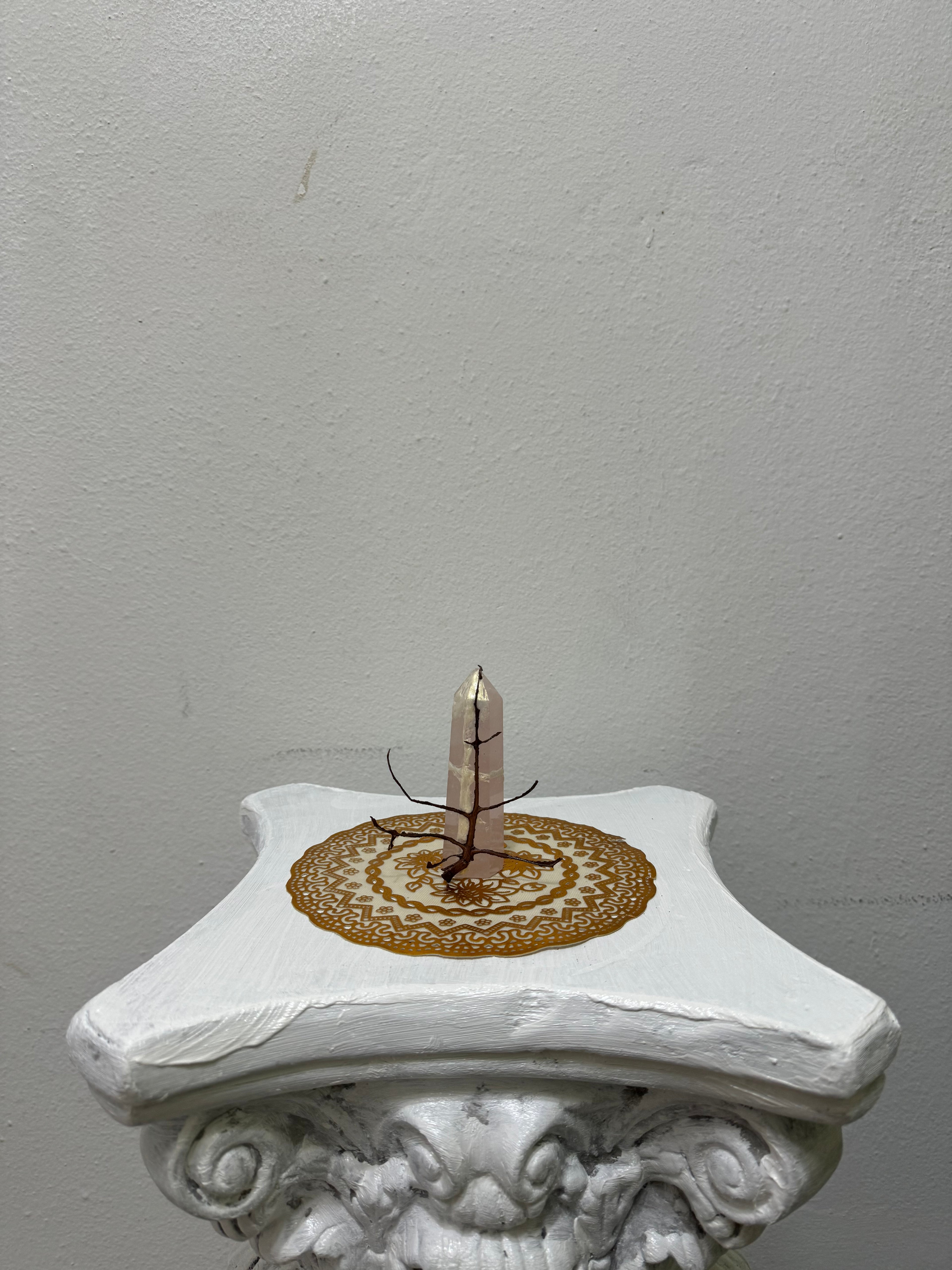 Punta de Cuarzos con tratamiento Kintsugi