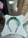 Diadema de Corona de Crisoprasa con de Tres Lunas