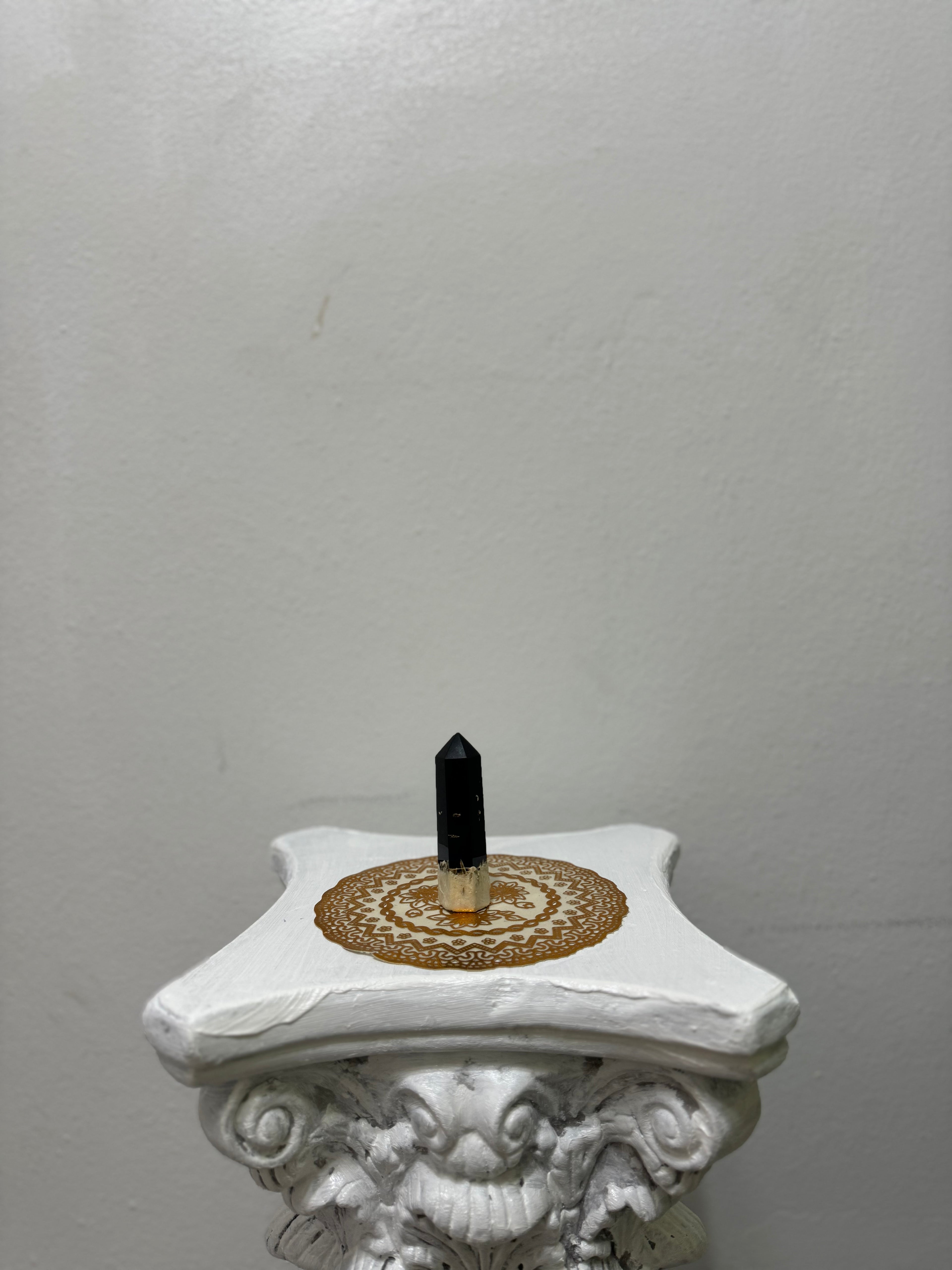 Punta de Cuarzos con tratamiento Kintsugi
