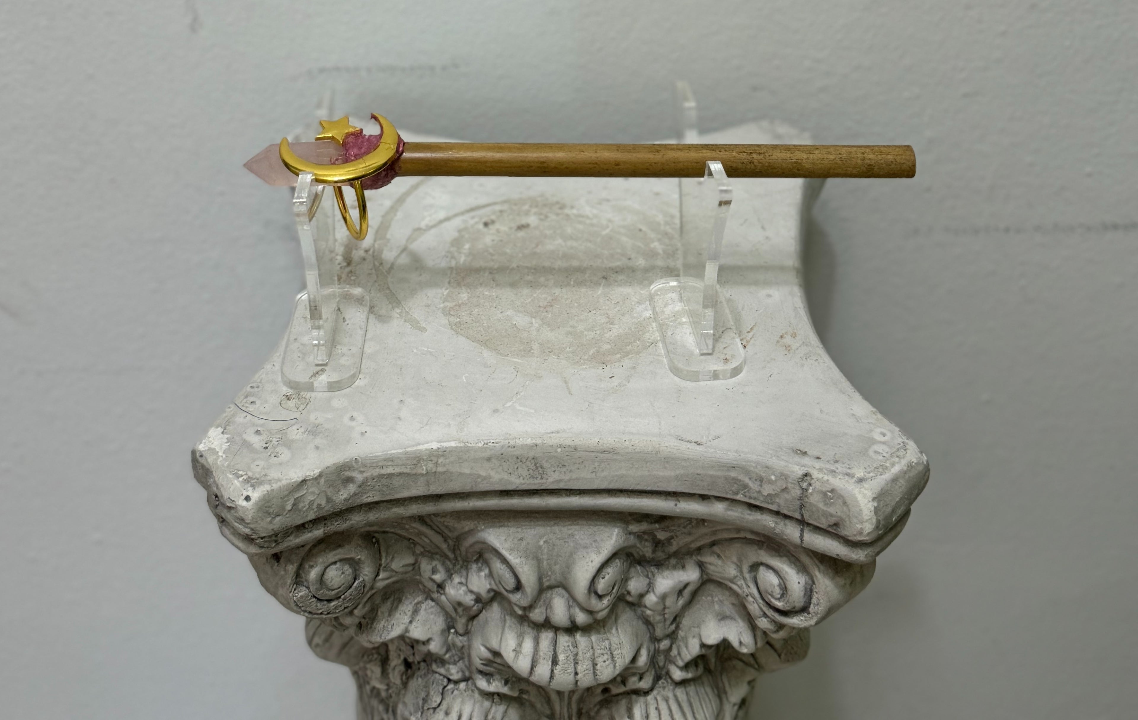 Vara de Cuarzo Rosa Menguante