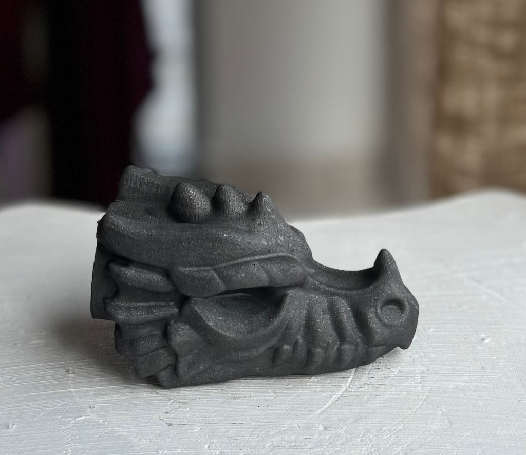 Cabeza de Dragón de Piedra Shungita