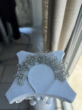 Diadema de Aleación y Diamantes Plateado