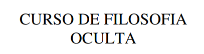 Curso de Filosofia Oculta