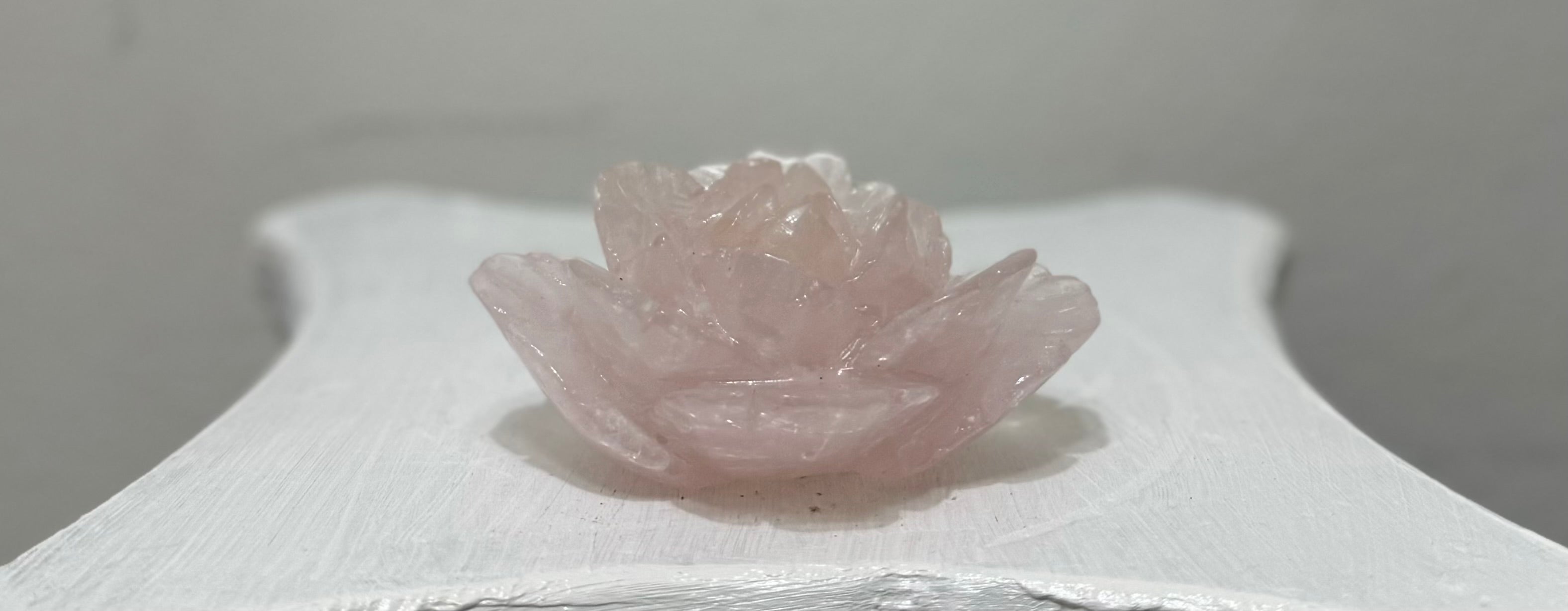 Flor de Rosa de Cuarzo Rosa