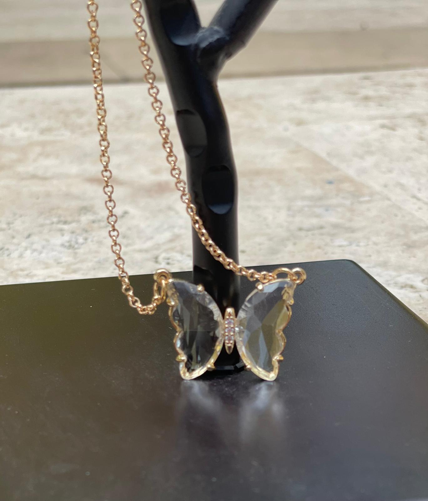 Collar de Mariposas en Cristal
