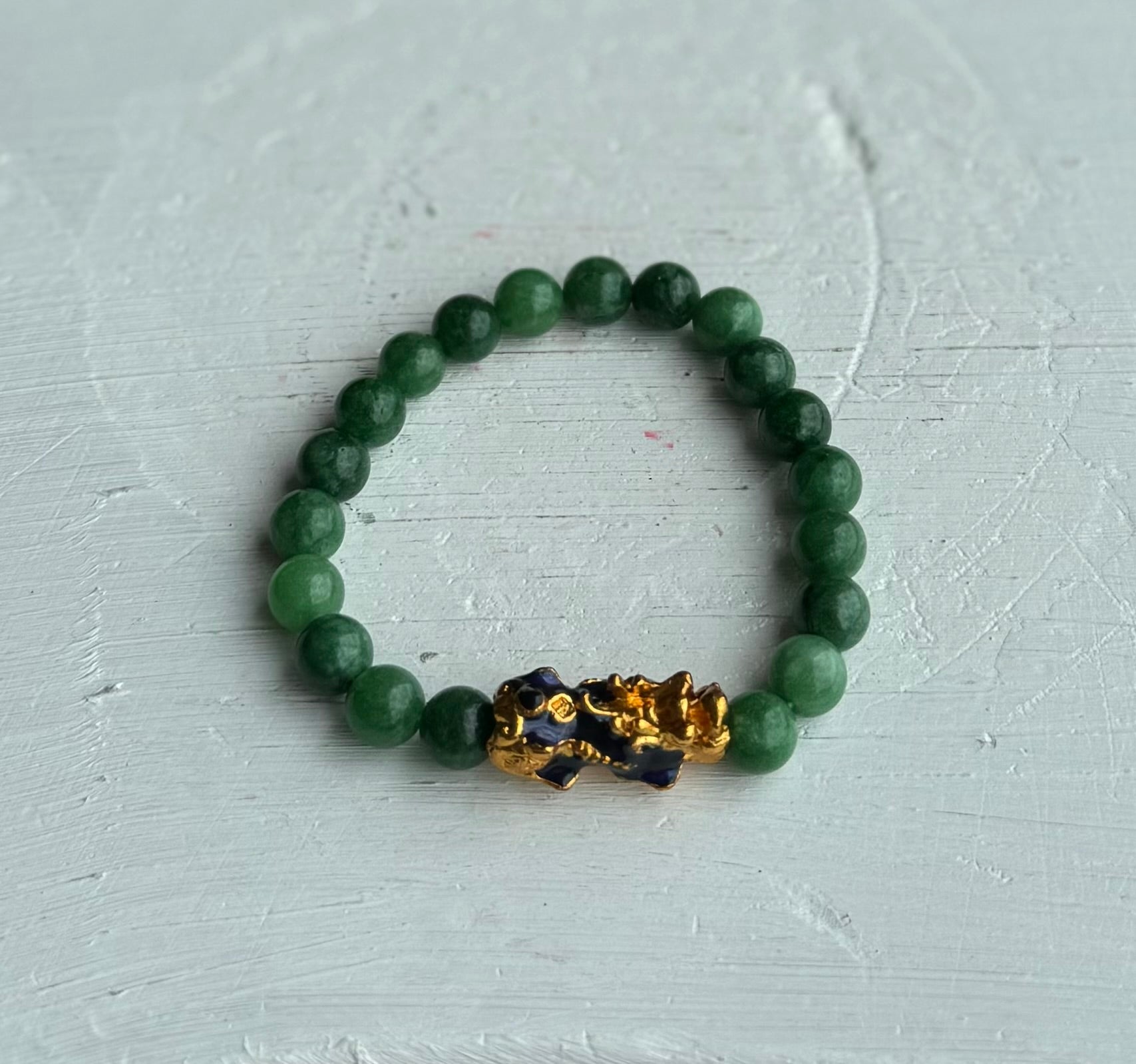 Pulsera Verde con Dragón Dormido