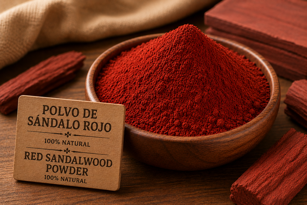 Sándalo rojo en polvo