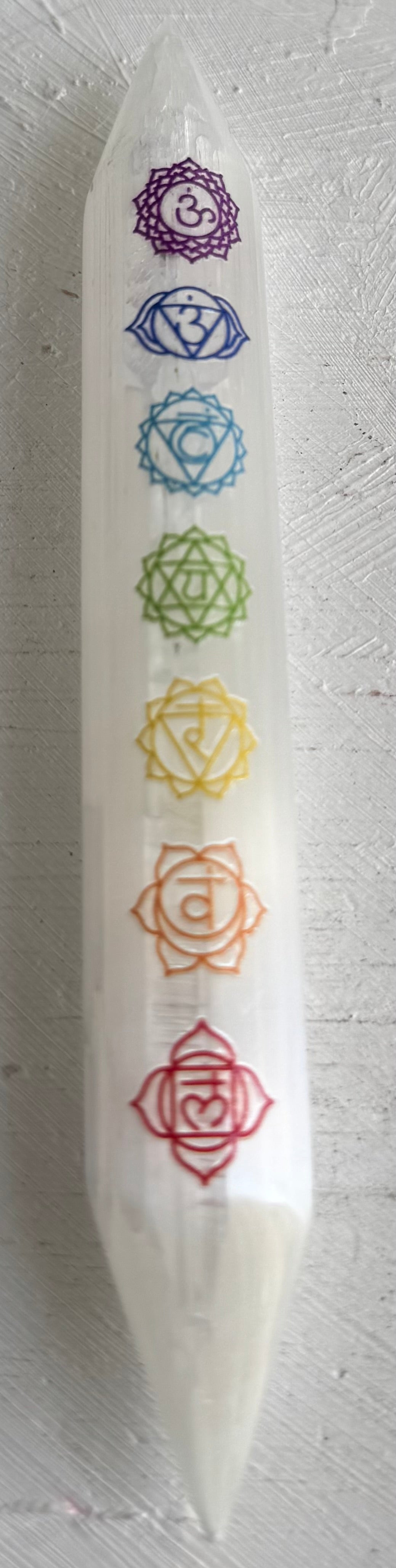 Biterminado de Selenita 7 Chakras